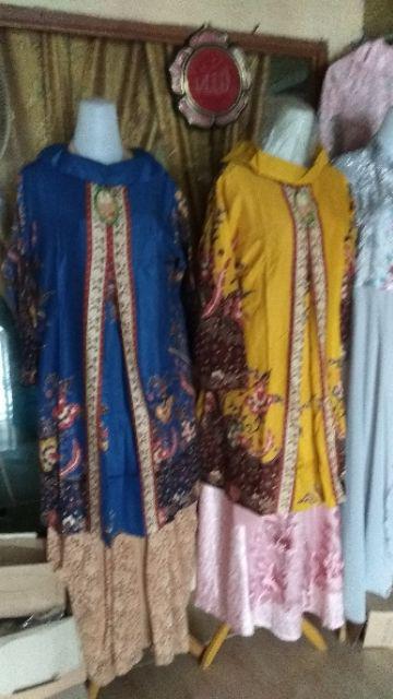 Tunik Marisa Cibulan Santika Batik Solo Seragam Kantor Muslim Midi Cantiksssss