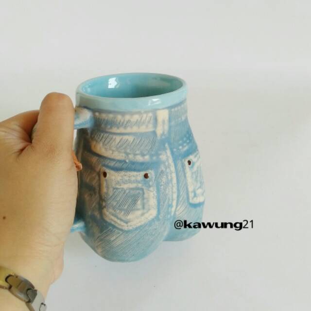 Mug Jeans Keramik Unik Gelas Cangkir Lucu