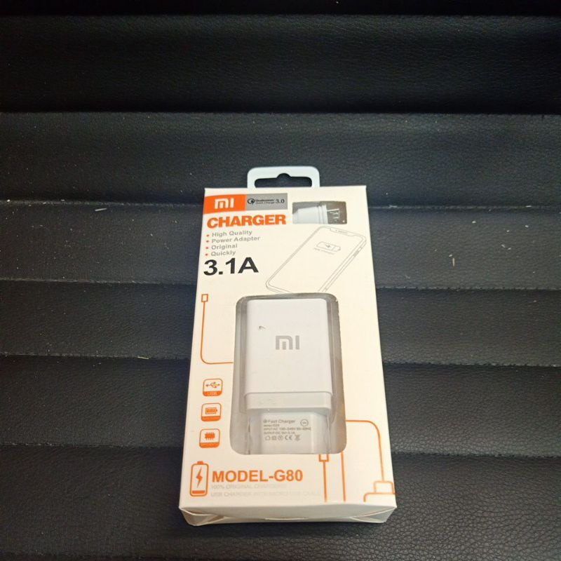 Travel Charger Branded Model A80 3.1A With Cable Micro USB