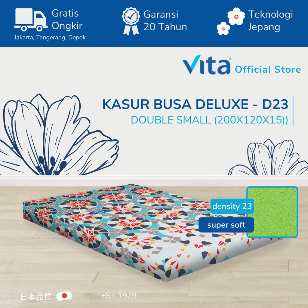 Vita Foam Kasur Busa (200x120x15cm) Type Deluxe - Japan Quality
