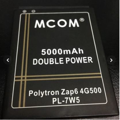 Battery Batre Baterai Double Power Mcom Polytron Zap 6 Cleo 4G 500 PL-7W5 PL7W5