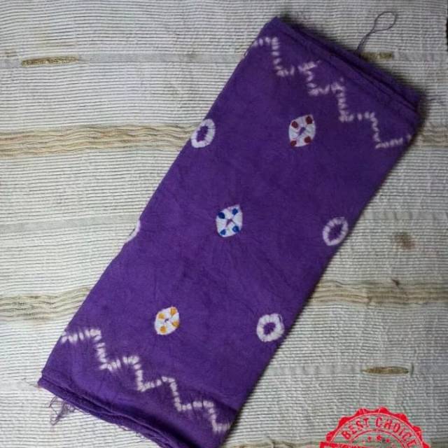 Kain Angkin Syal Batik Jumput Jumputan Solo Warna Ungu