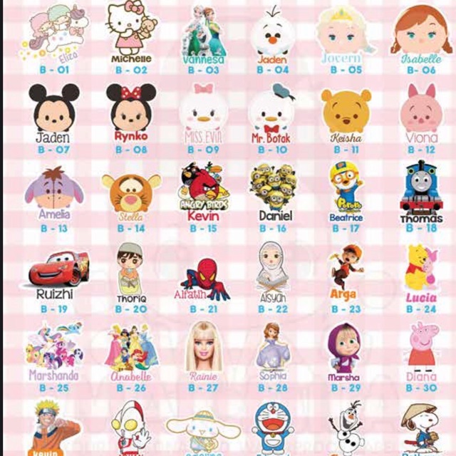 

Sticker Character Anti Air /Stiker Nama Karakter