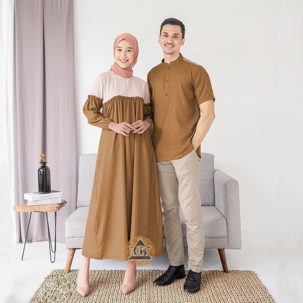 Couple Gamis Syar'i • Couple Lebaran Kakha • Gamis syar'i wanita • OOTD COUPLE RAMADHAN