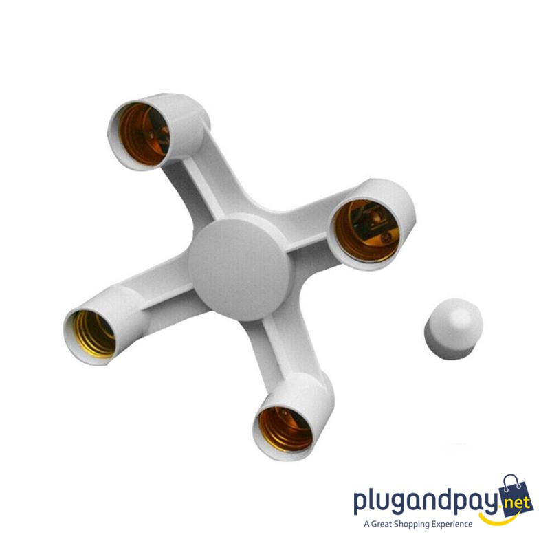 Fitting E27 Cabang 4 Socket Adapter Lampu Bohlam Fitting  Lampu - plugandpay