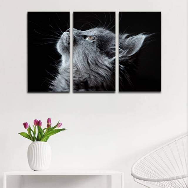 Poster Kayu - Poster Dinding - Hiasan Dinding - Kucing
