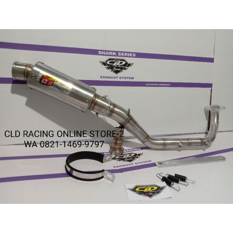 KNALPOT CLD RACING GENIO/BEAT DELUXE/SCOOPY PRESTIGE C3 BULAT & OVAL