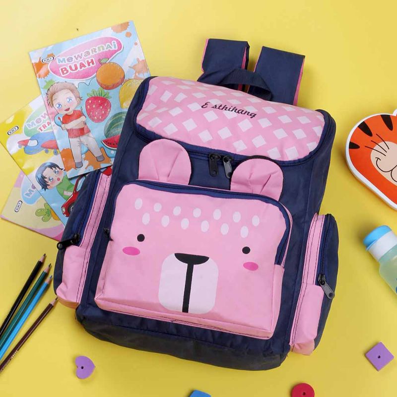 Tas Sekolah Model Terbaru Pink Tas Ransel Anak Tas Backpack Anak Cowok Cewek TK SD BK120