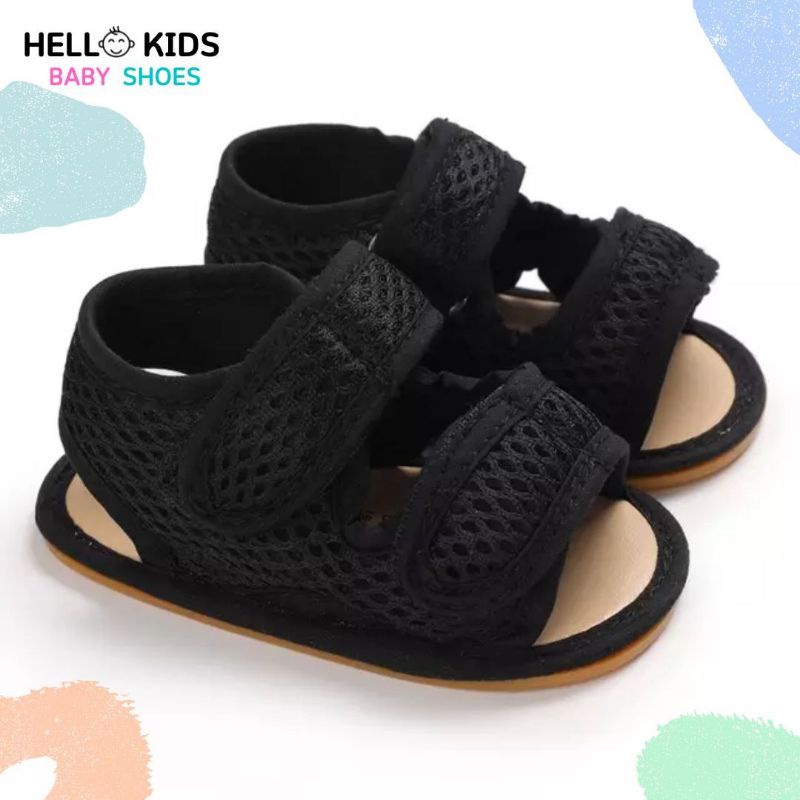 Sandal Bayi Laki Laki Perempuan Umur 0 6 12 14 Sendal Bayi Laki Laki Perempuan 1 Tahun Sepatu Sendal Bayi Laki Laki Perempuan Hitam HK006