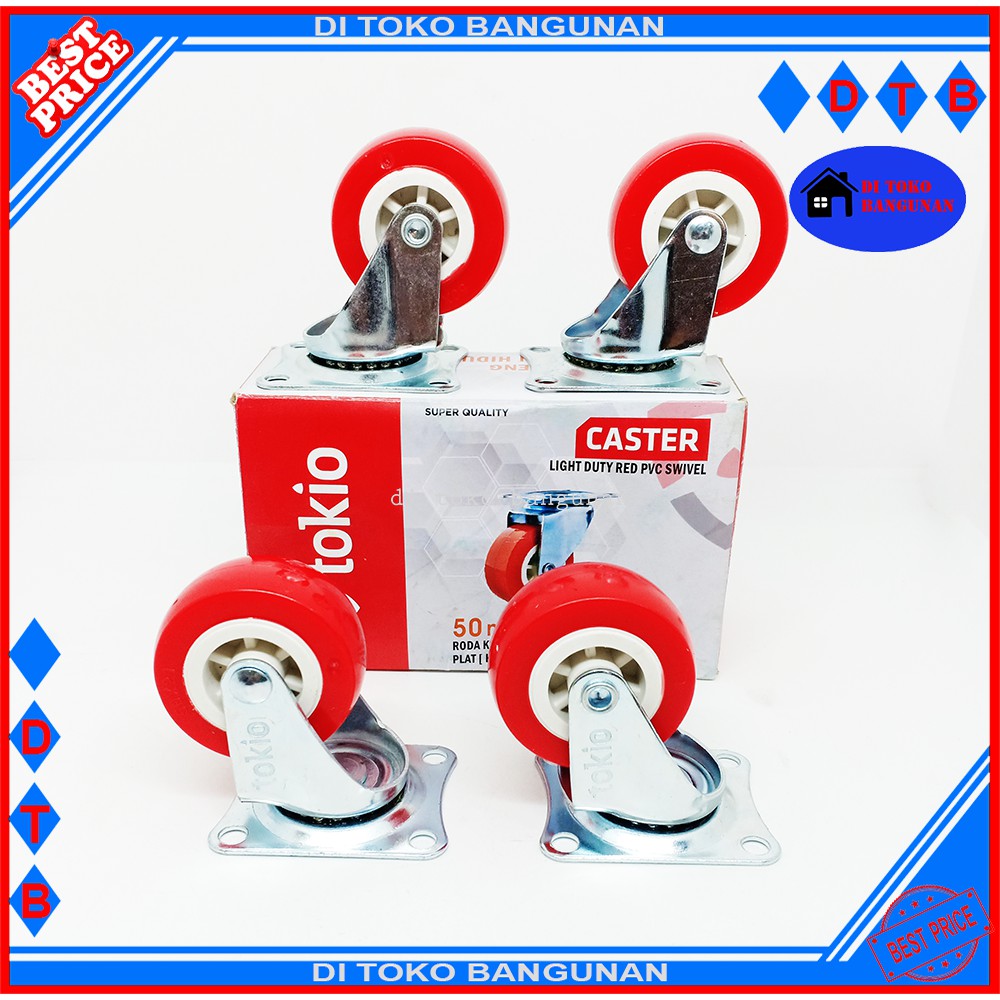 Roda Kastor Tokio 2&quot; Inch Hidup Non Rem