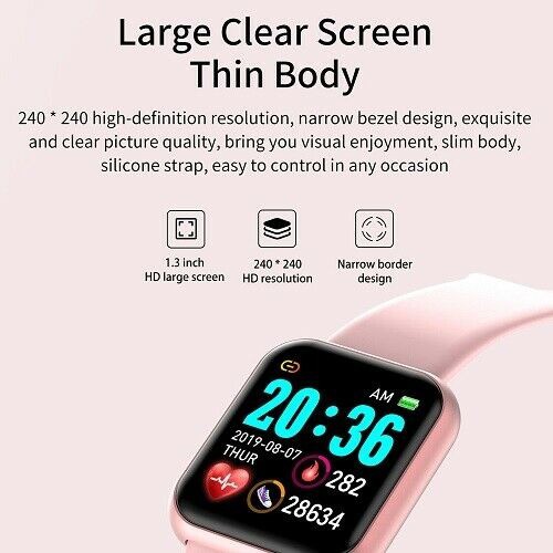 Digital Smartwatch Y68 JAM TANGAN Pria Wanita Connect Bluetooth For ANDROID &amp; IOS watch