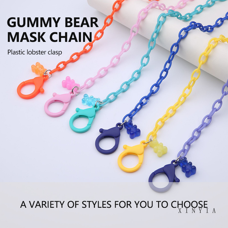 【Ready Stock】14 colors Akrilik Kalung Strap Masker Wajah Lanyard Masker Gantungan Tali Masker Korea Topeng Pemegang Adjustable Tanpa Jejak Telinga Tali Gantung Dua Kait Aksesoris Masker