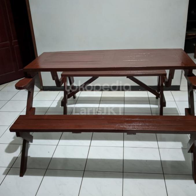 Kursi & Meja Lipat, Bangku Kayu Jati Untuk Cafe , Kursi Taman Lipat
