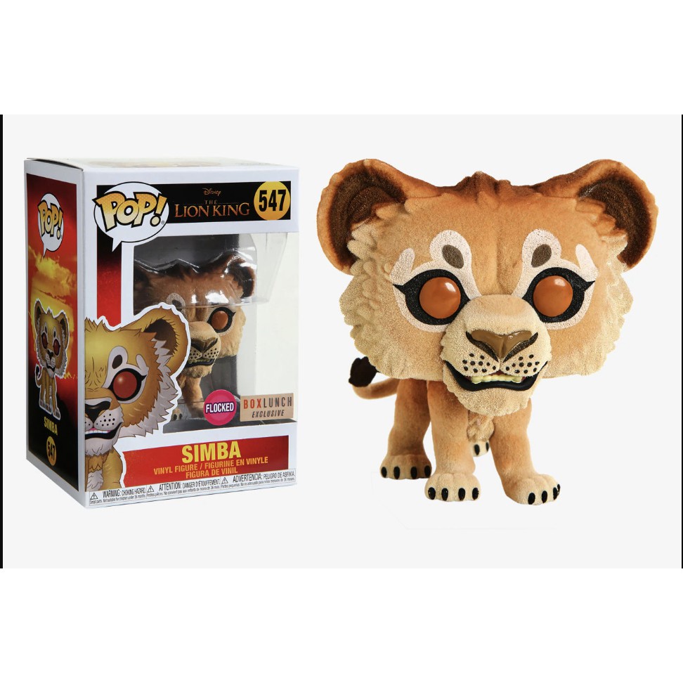 Funko POP! SIMBA 547 - The Lion King + Flocked + Box Lunch Exclusive