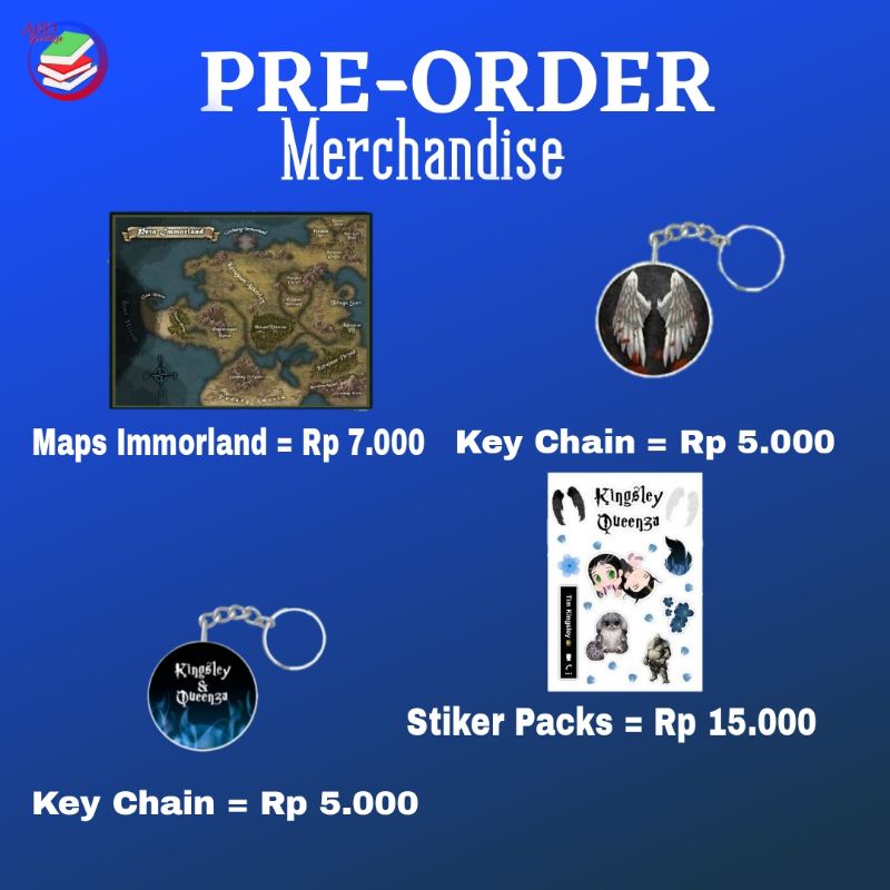 Key Chain, Maps Immorland, Stiker Packs Kingsley & Queenza