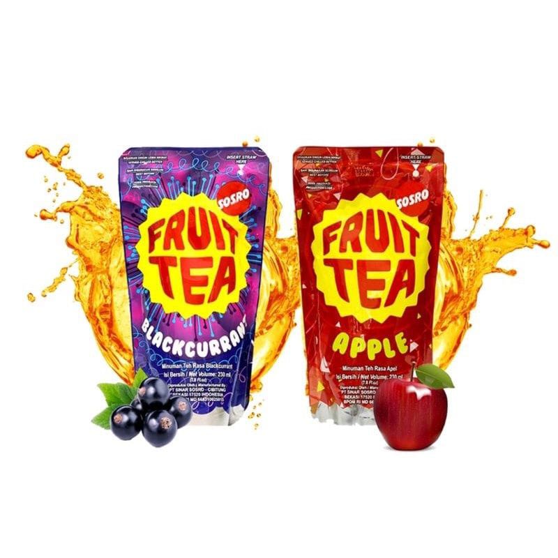 

fruit tea apple & blackcurrent pouch sosro 230 ml [Nuchan's Mart]