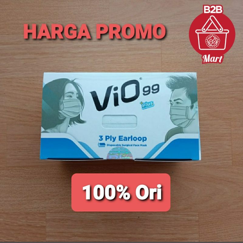 Masker vio plus masker medis earloop 3ply isi 50pcs