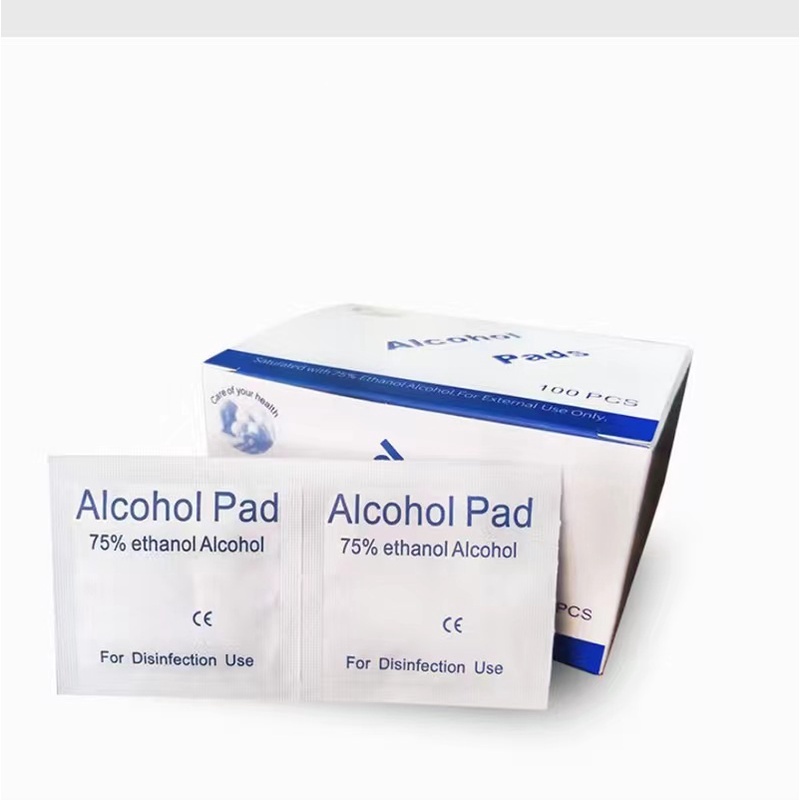 Alkohol Cotton pads Pembersih dan disinfectan 75% / alkohol kuku / alkohol pad / pembersih layar hp / 6x3cm