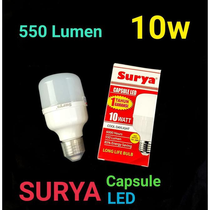 LAMPU LED SURYA CAPSULE 10 WATT BERGARANSI 1 TAHUN SUPER