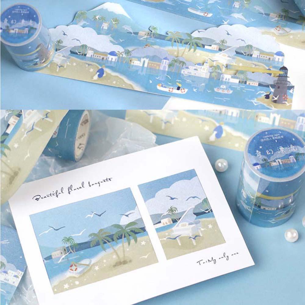 Lanfy Tapes Stiker Forest Fantastic Scrapbooking tape tape Kaset Dekoratif Tangan Akun tape