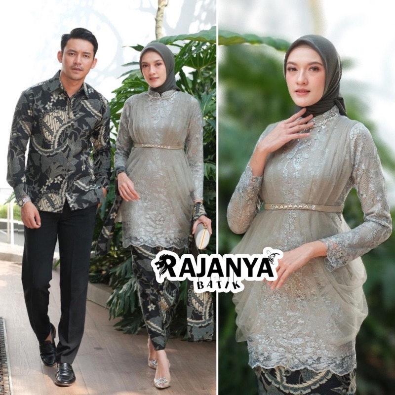 NEW Sett Couple Kebaya Batik Madina Outfit Wisuda Modern Baju Lamaran Pasangan Tunangan kondangan ni