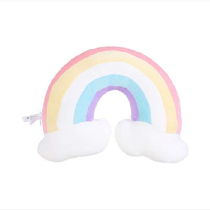 Bantal Leher - Miniso Bantal Leher Pelangi Summer Rainbow Series Plush Pillow