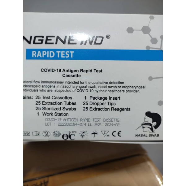 New Lungene Antigen isi 25 Pcs Exp 2025 Bln 12 Alat Test Covid Deteksi Omicron Original