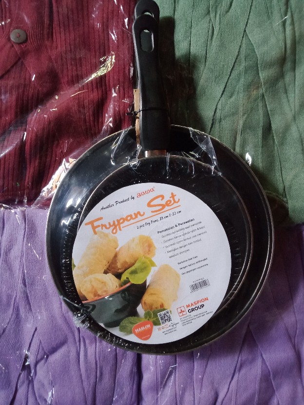 [ Cod ]  Frypan Teflon Maspion 2 Pcs Fry Pan Set Non Stick Teplon Wajan Anti Lengketmaspion Double F