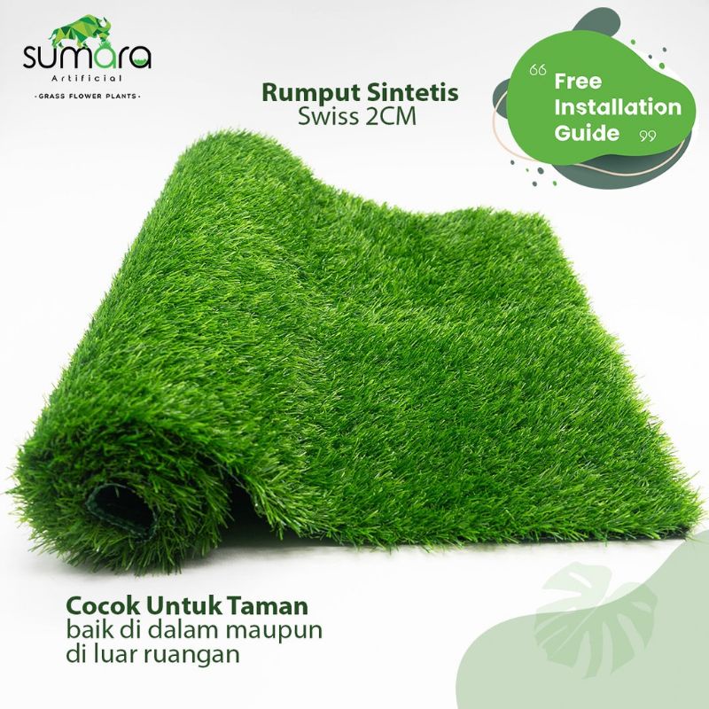 Pusat Rumput Sintetis Tipe Swiss Buat Outdoor Dan Indoor Dilapisi Anti UV Dan Pori Pori Kuat Dan Tah