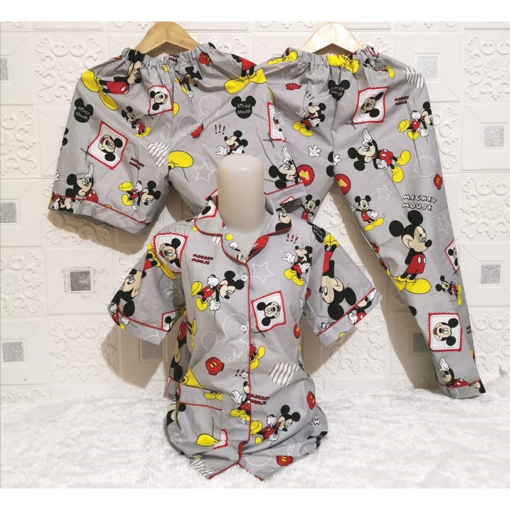 ISANNY PIYAMA SET SIZE M 3IN1/PIYAMA 3IN1 BUNGA/PIYAMA 3IN1 BEE/READY STOK