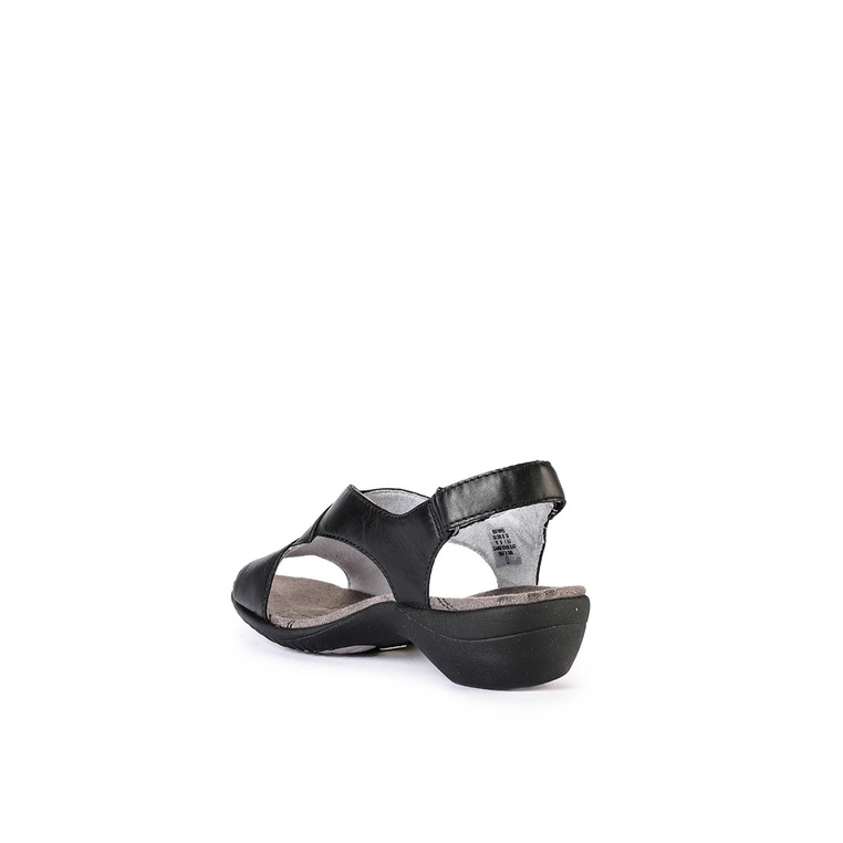 SANDAL WEDGES KULIT HUSH PUPPIES WANITA ORIGINAL TERBARU HITAM HW55