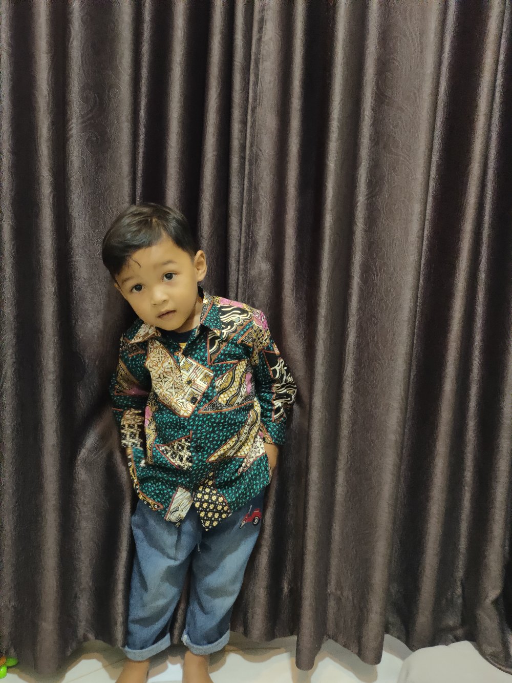 Batik Anak Laki-laki Lengan Panjang (batik Emerald)