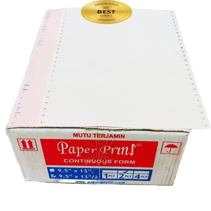 

CONTINUOUS FORM 9,5 X 13 2PLY PAPERPRYNS