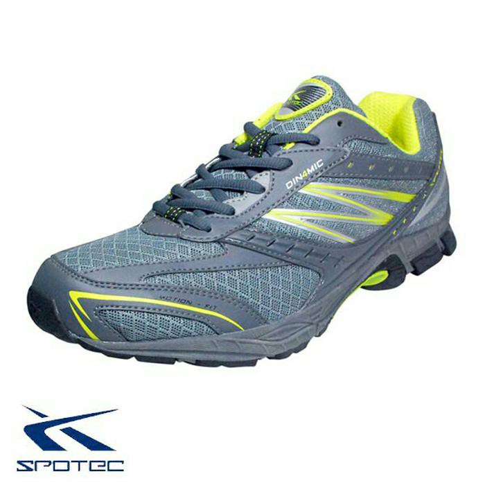 SEPATU RUNNING SPOTEC DYNAMIC GREY/CITROEN FULL ORIGINAL