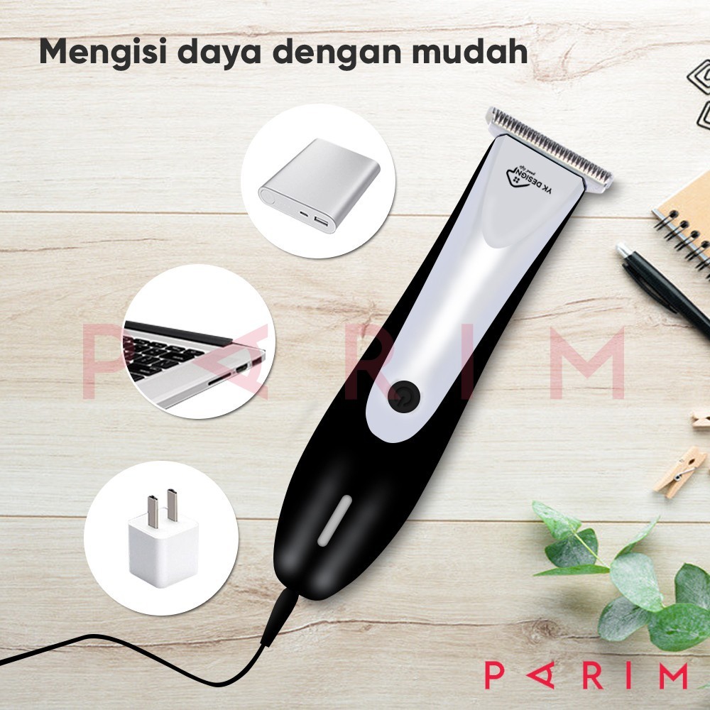 Hair Trimmer Cordless alat cukur rambut tanpa kabel / alat Pemotong rambut YK DESIGN YK-98