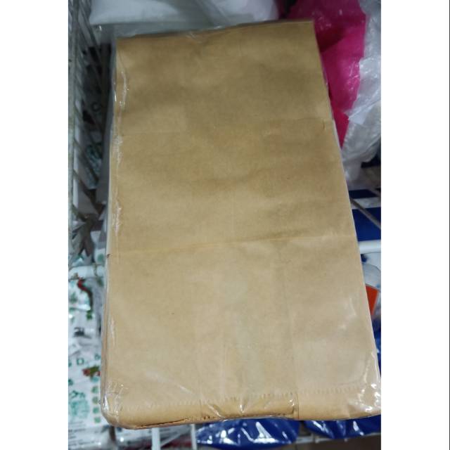 

Paper bag kantong kertas warna coklat isi 100 ukuran 23,5 x 12,5 x 8 cm