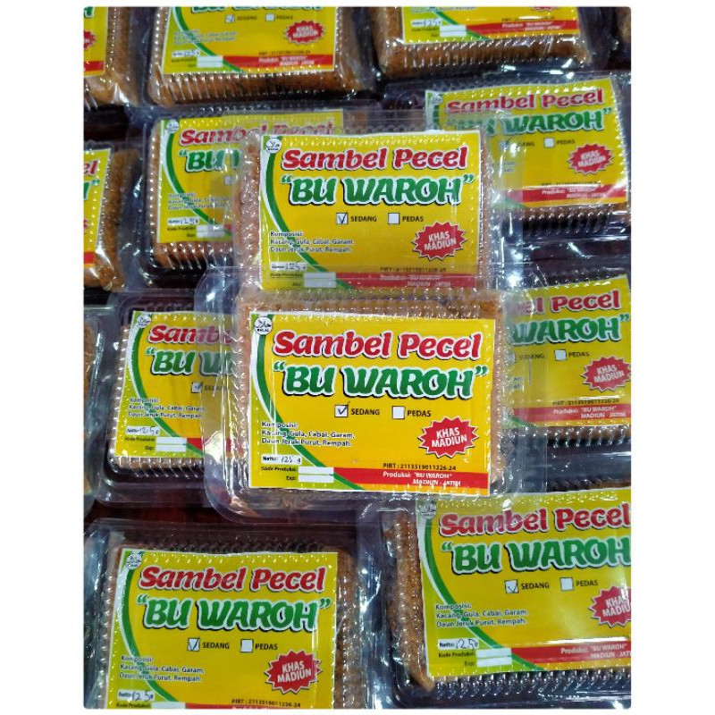 

Bumbu Sambel Pecel Madiun Bu Waroh Khas Rasanya