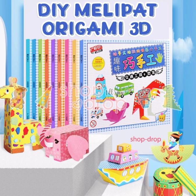 

DIY Melipat Origami 3D Craft - Mainan Edukasi Anak - Buku Origami