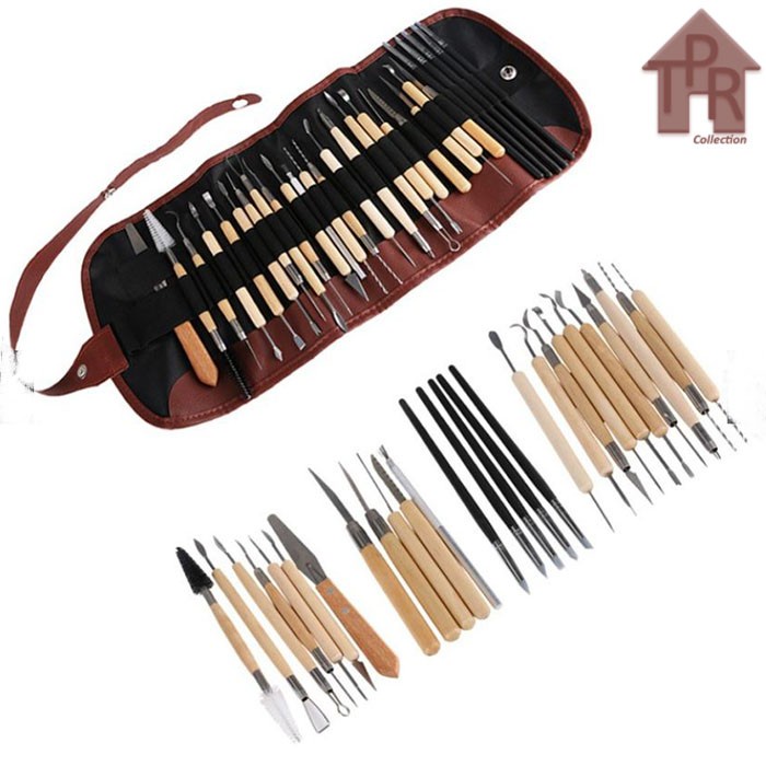 

Butsir set / Alat ukir clay / Pottery tool / Modelling tools - 27pcs.