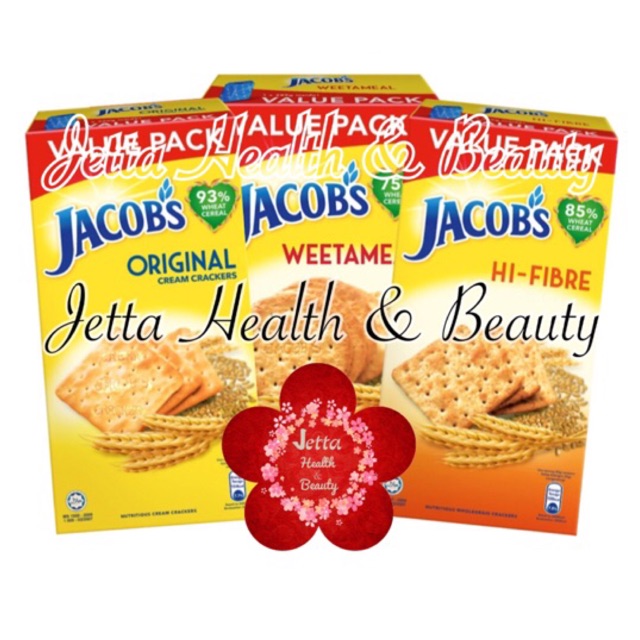 Biscuit Mondelez Jacobs Original Cream Cracker 360g Jacobs Hi Fibre 355g Jacobs Weetameal 289g