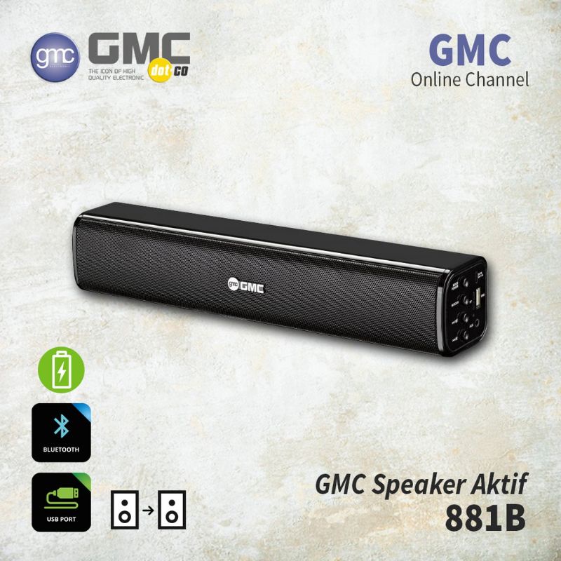 Speaker Multimedia GMC 881B BT FM USB TF Bluetooth 20W RMS