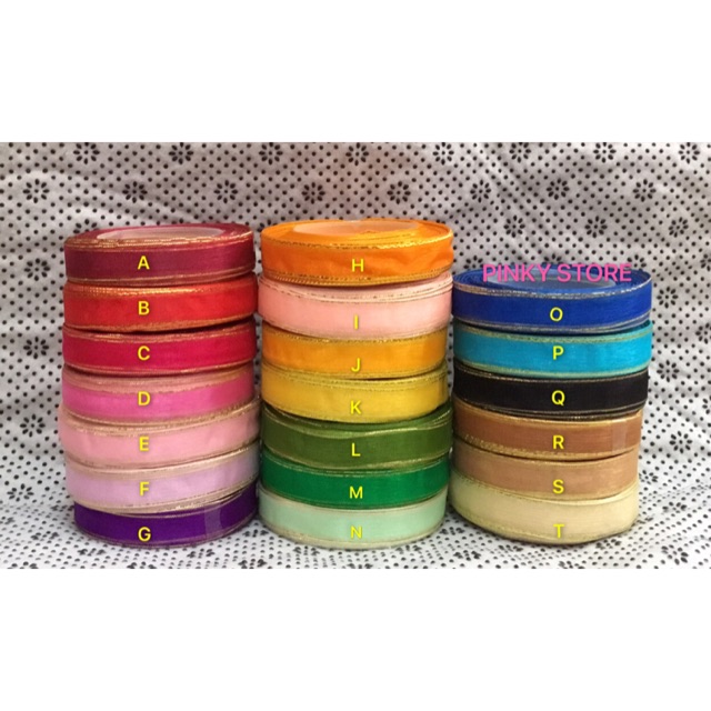 

Pita Organdi List Emas 1/2 Inch (1.2cm)