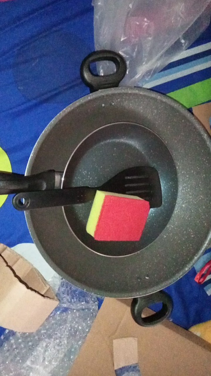 Wajan Teflon Galaxy 30 Cm Wok 22 Cm Fry Pan Maxim Gal2set