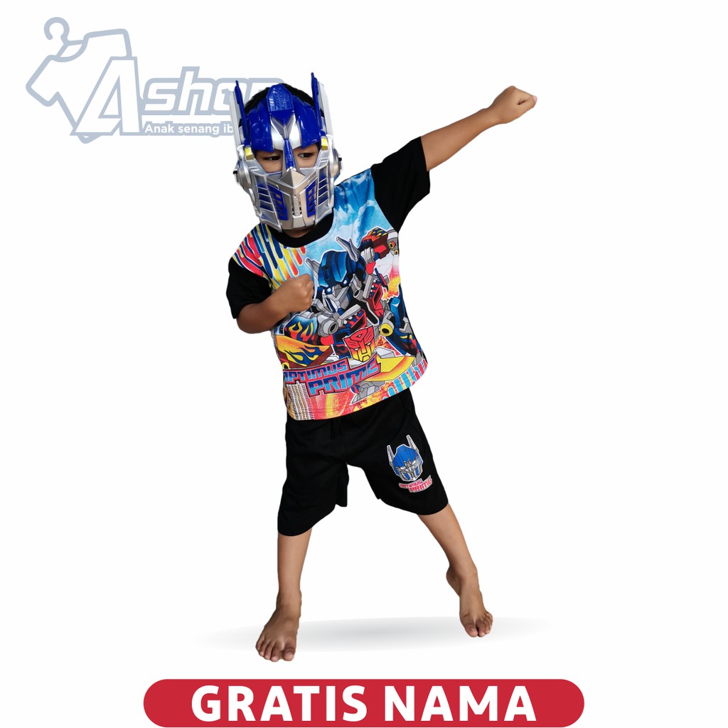 Baju Anak Kostum Transformers Pendek