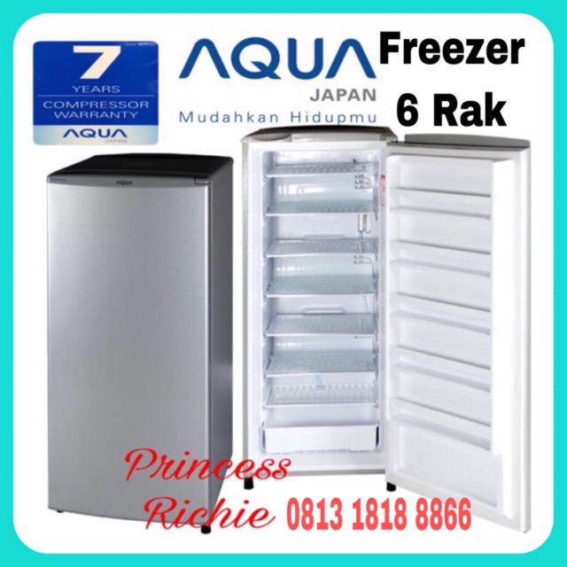 Kulkas Freezer Asi Es Batu Aqua Sanyo 6 Rak Shopee Indonesia