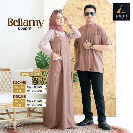 Gamis Couple kekinian By Lubi terbaru Bellamy