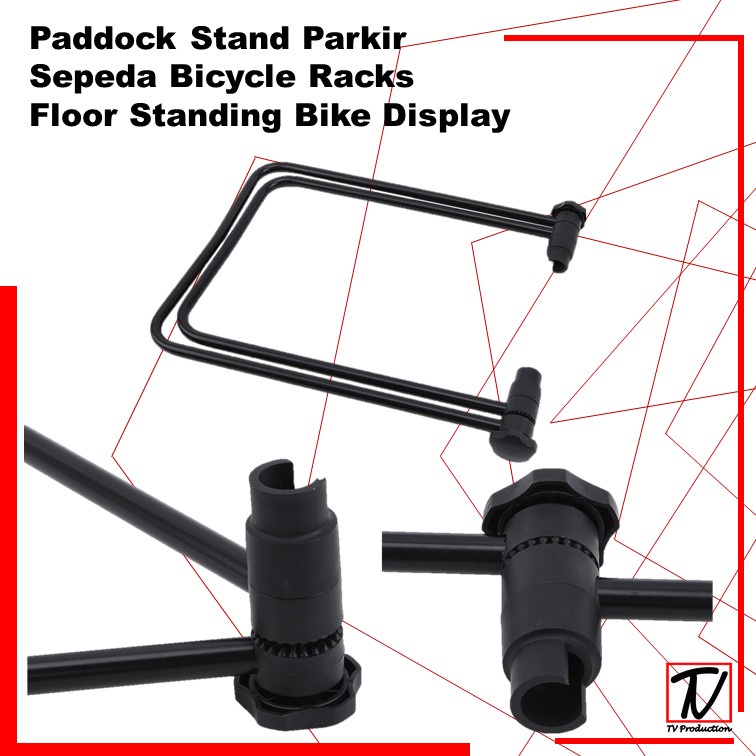 Paddock Stand Parkir Sepeda Bicycle Racks Floor Standing Bike Display