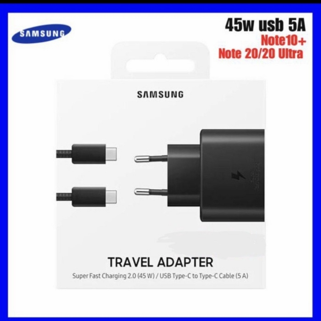 CHARGER SAMSUNG TYPE C TO C 45W 45 WATT SUPER FAST CHARGING ORIGINAL GARANSI 1 BULAN