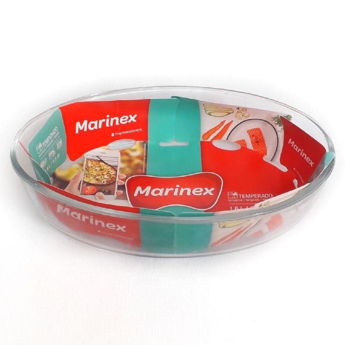 Loyang Kaca - Marinex 6343 Loyang Oval Kapasitas 1,6 Liter Material : Kaca Pyrex