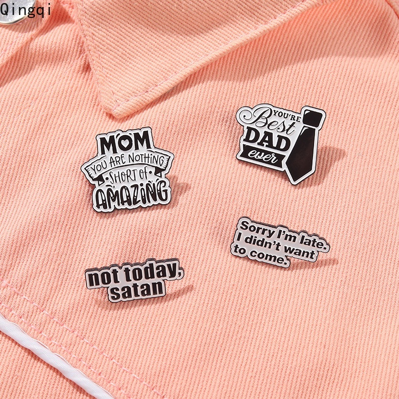 Pin Bros Enamel Desain Quote You 'Re Best Dad Ever Bahan Metal Untuk Hadiah